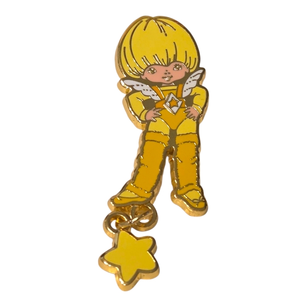 Loungefly Rainbow Brite The Color Kids Enamel Pin with Star Charm- Canary Yellow